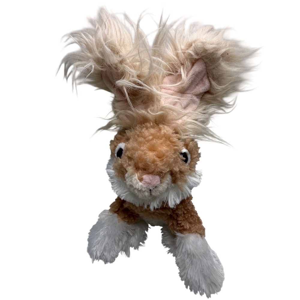 Dan Dee Collectors Choice Plush Bunny Long Hair Ears Brown White Rabbit 12 inch